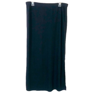 NORTON MCNAUGHTON Long Charcoal Gray Skirt w Raised Diagonal Fabric Design